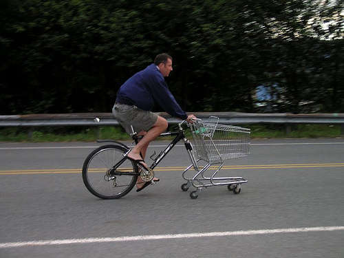 DIY shopping cart bike